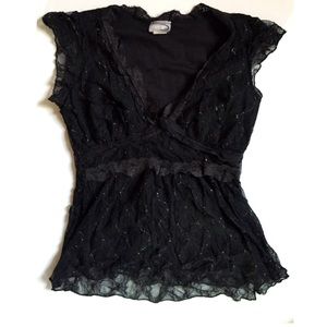 Black Lace V-neck